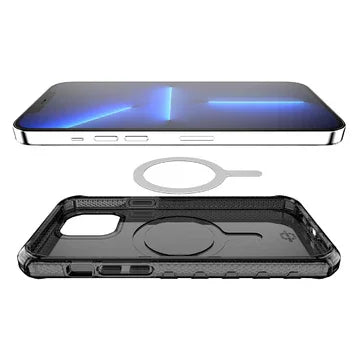 Itskins Supreme Magclear iPhone 13 Pro Cover - Graphite - Tashqila Itskins Supreme Magclear iPhone 13 Pro Cover - Graphite - Tashqila